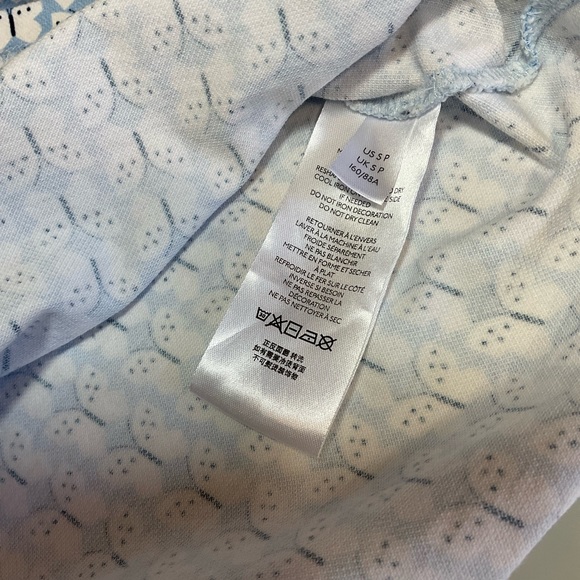 Anthropologie Maeve Springtime Butterfly Print Pique Polo Top - Picture 9 of 12